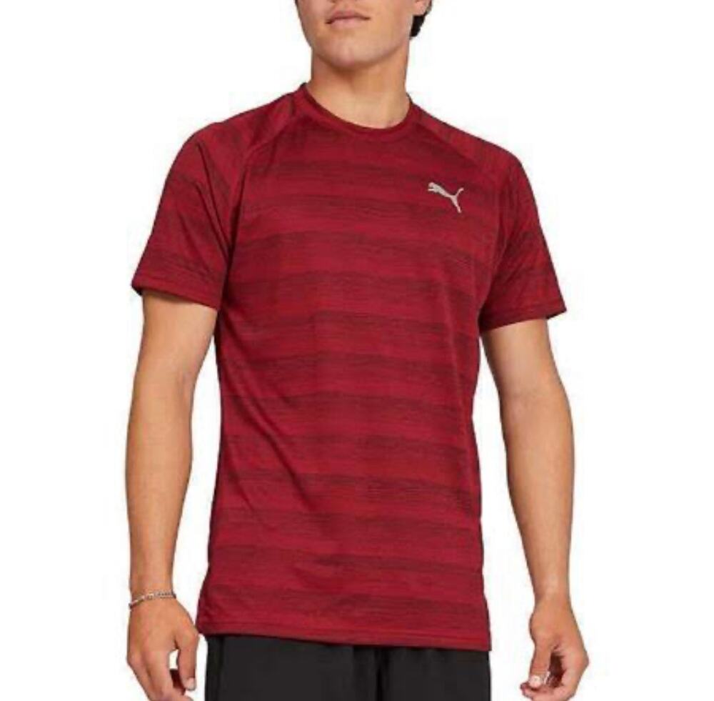 Puma mens t shirt Two pieces Red blue Short Sleeve Crew neck Pace Rhubarb sz xl